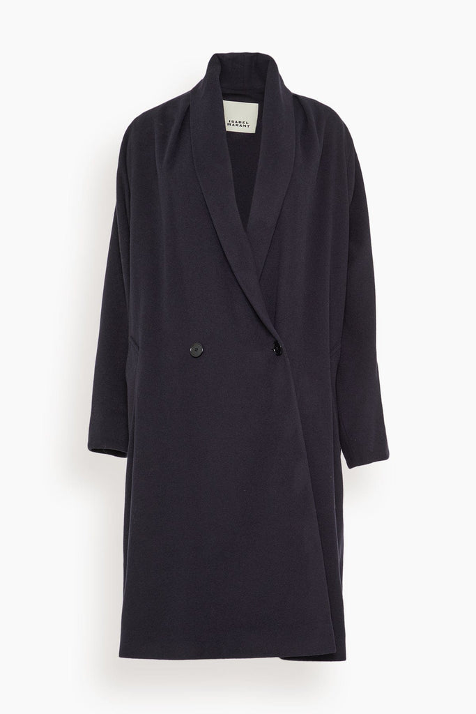 Isabel Marant Elise Coat in Black Midnight – Hampden Clothing
