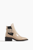 Ganni Ankle Boots Feminine Buckle Chelsea Boot Naplack in Taos Taupe