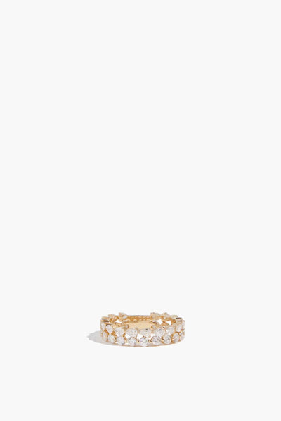 Stacked Diamond Band in 14k Yellow Gold