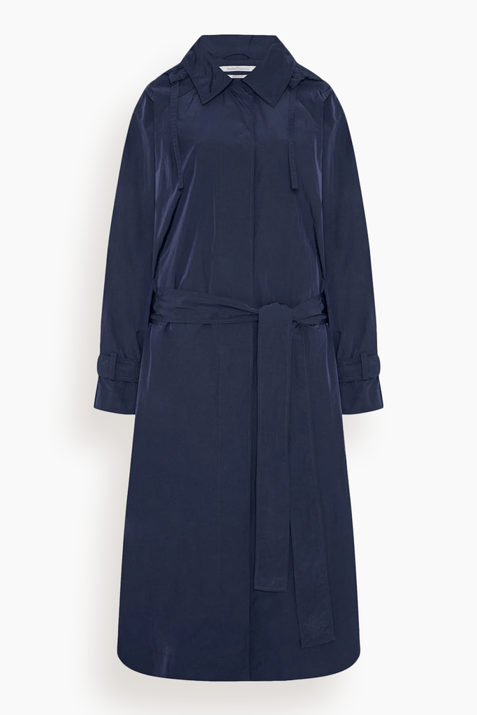 YOKE 22ss nylon covered trench coat ネイビー Another Tomorrow Recycled Nylon Trench in Navy – Hampden Clothing
