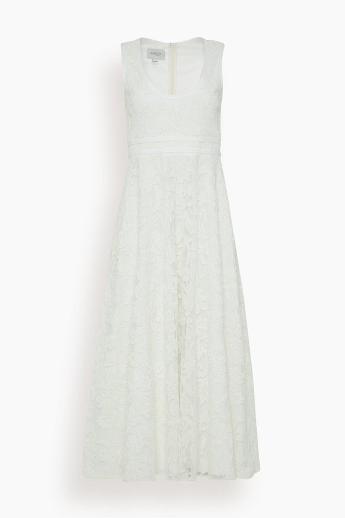 giambattista valli white lace dress Giambattista Valli Sleeveless Lace Mini Dress | White