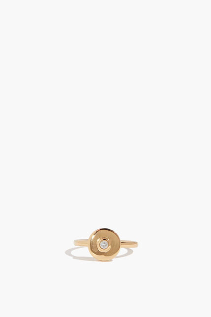 Stoned Fine Jewelry Rings Mini Saucer Ring in 18K Yellow Gold