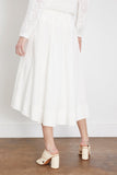 Forte Forte Skirts Cotton Poplin Elasticated Skirt in White Forte Forte Cotton Poplin Elasticated Skirt in White