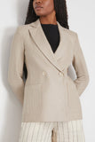 Harris Wharf Jackets Double Breasted Blazer in Sand Harris Wharf Double Breasted Blazer in Sand