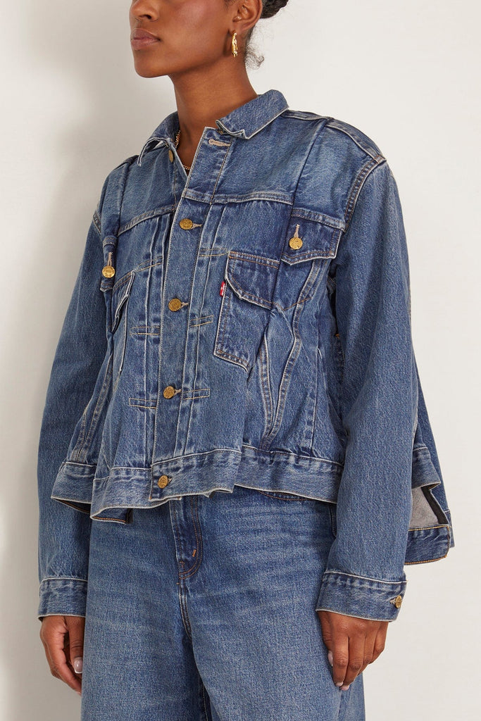 sacai&Levi's ブルー デニムジャケット Levi's x Sacai Levi's Denim Jacket in Blue – Hampden Clothing