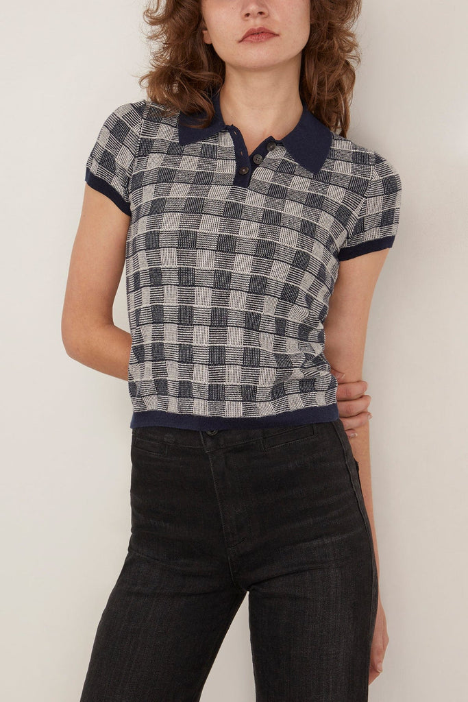 Tシャツ・カットソー Guest In Residence 'Shrunken' Polo Shirt Shrunken Polo - Midnight – Guest In Residence