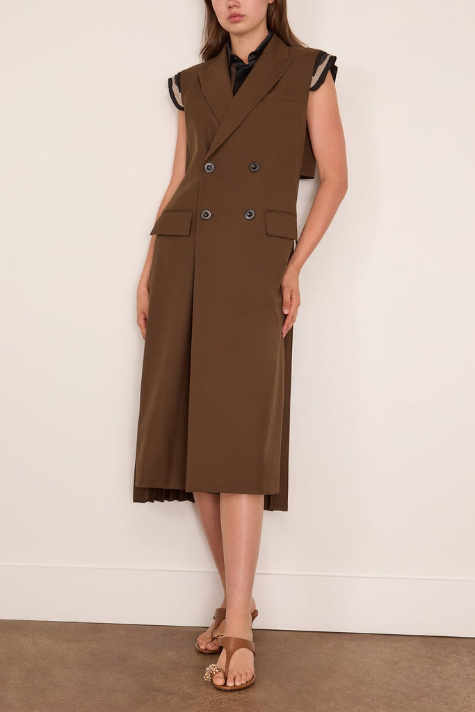 Sacai Suiting Vest in Brown – Hampden Clothing