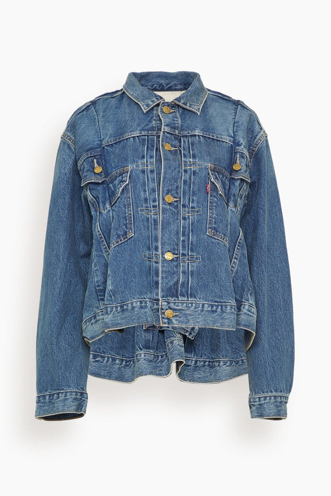 Rタブ❗️Levi's® x sacai Men's Denim Jacket 4 Levi's® X Sacai Men's Denim Jacket - Medium Wash | Levi's® US