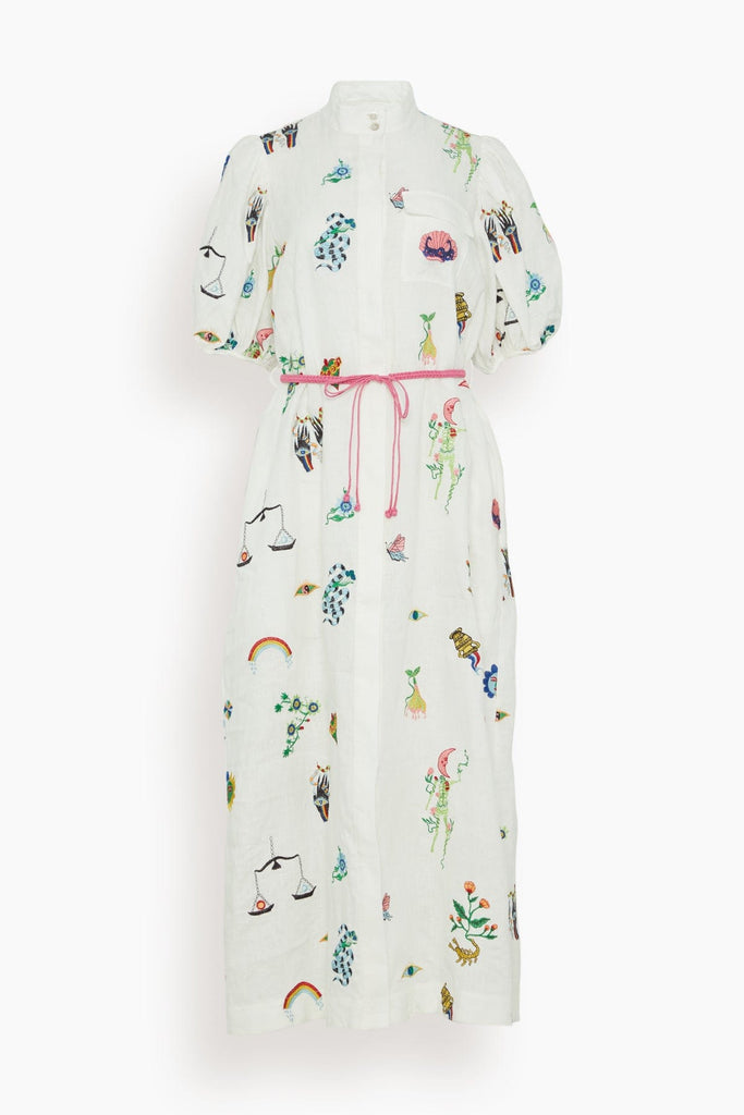 ZW COLLECTION EMBROIDERED SHIRTDRESS - White