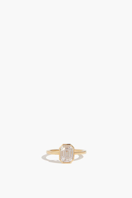 Stoned Fine Jewelry Rings Baguette Bezel Ring in 14K Yellow Gold