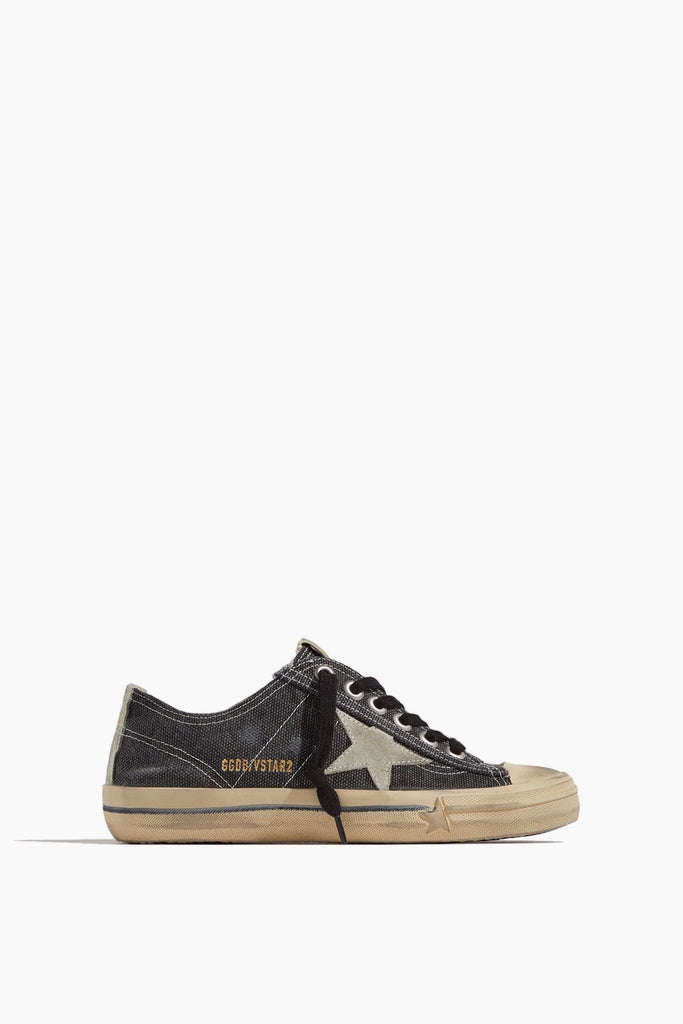 GOLDENGOOSE V STAR BLACK 39サイズ Men's V-Star in black suede with black leather star