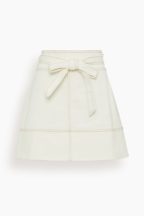 Tanya Taylor Skirts Courtney Skirt in Chalk (TS)