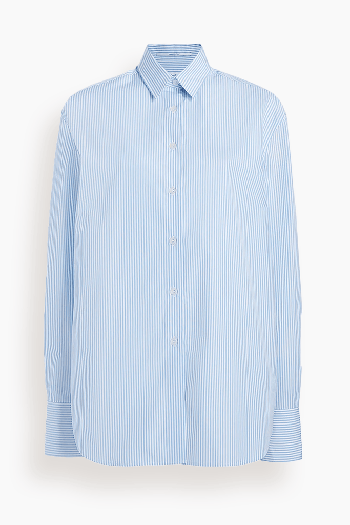 Another Tomorrow Oversized Men's Shirt | Blue Stripe in
