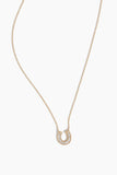 Vintage La Rose Necklaces Baguette Horseshoe Necklace in 14k Yellow Gold