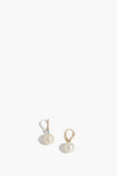 Theodosia Earrings Pearl and Turquoise Drop Huggies in 14k Yellow Gold