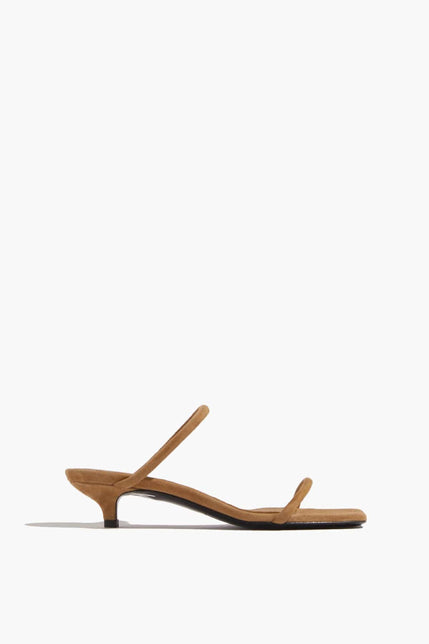 Toteme Strappy Flat Sandals The Minimalist Sandal in Caramel