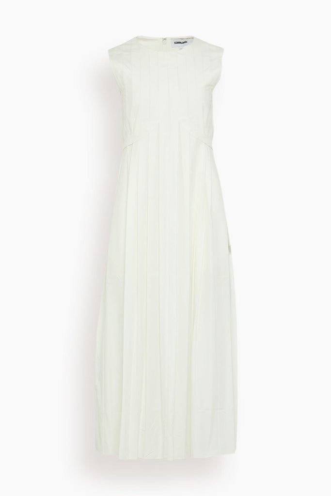 Saint Art Judson Pleated Maxi Dress in Ivory Hampden Clothing Saint Art Judson Pleated Maxi Dress in Ivory Hampden Clothing