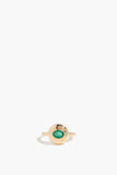 Stoned Fine Jewelry Rings Emerald Saucer Ring in 18k Yellow Gold