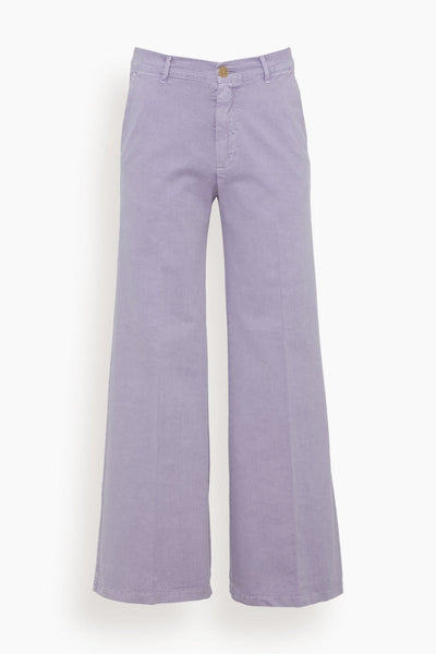 Old Peach Gabardine Wide Leg Pants in Lavender