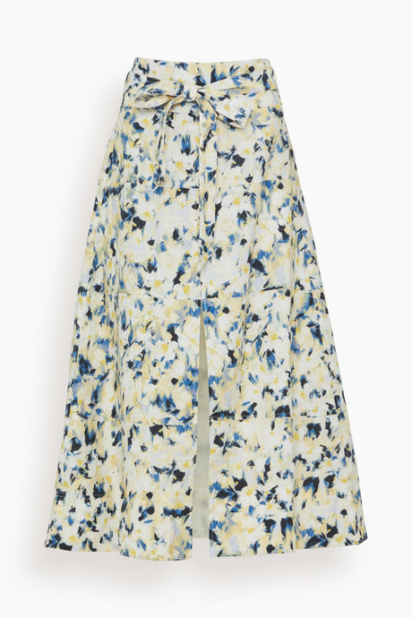 Tanya Taylor Skirts Hudson Skirt in Cream/Maritime Blue (TS)