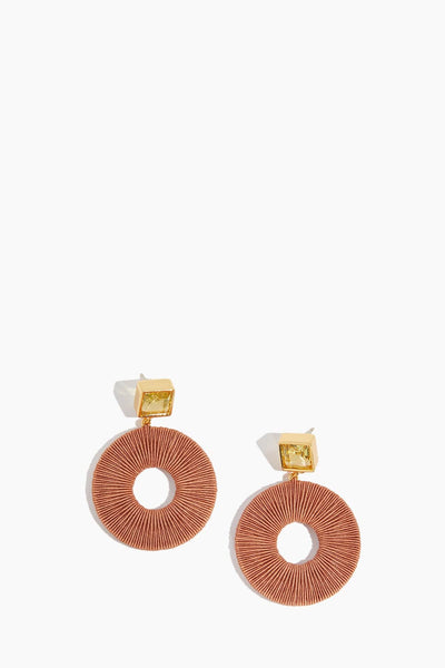 Palmier Earrings in Peach