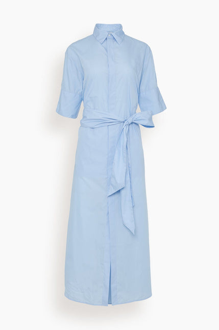 SASUPHI Casual Dresses Abiti Daria Long Shirt Dress in Light Blue