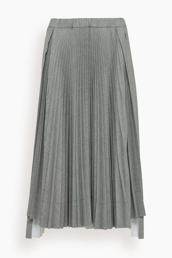 Plan C Pleated Skirt in Black Melange – Hampden Clothing