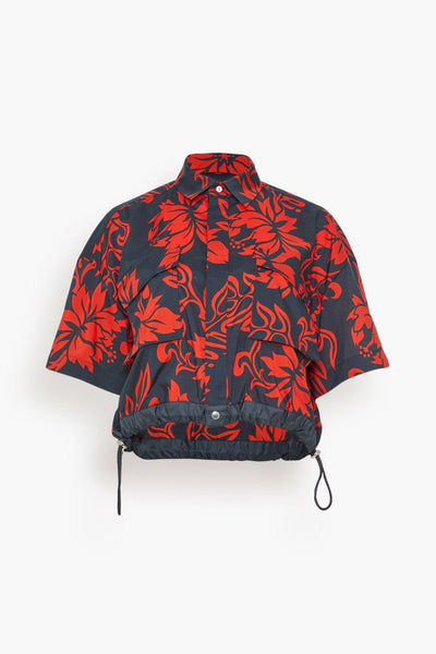 Floral Print Shirt in Red