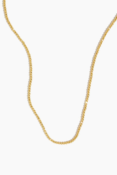 Vintage La Rose Necklaces Laser Bead Chain 16" in 14k Yellow Gold