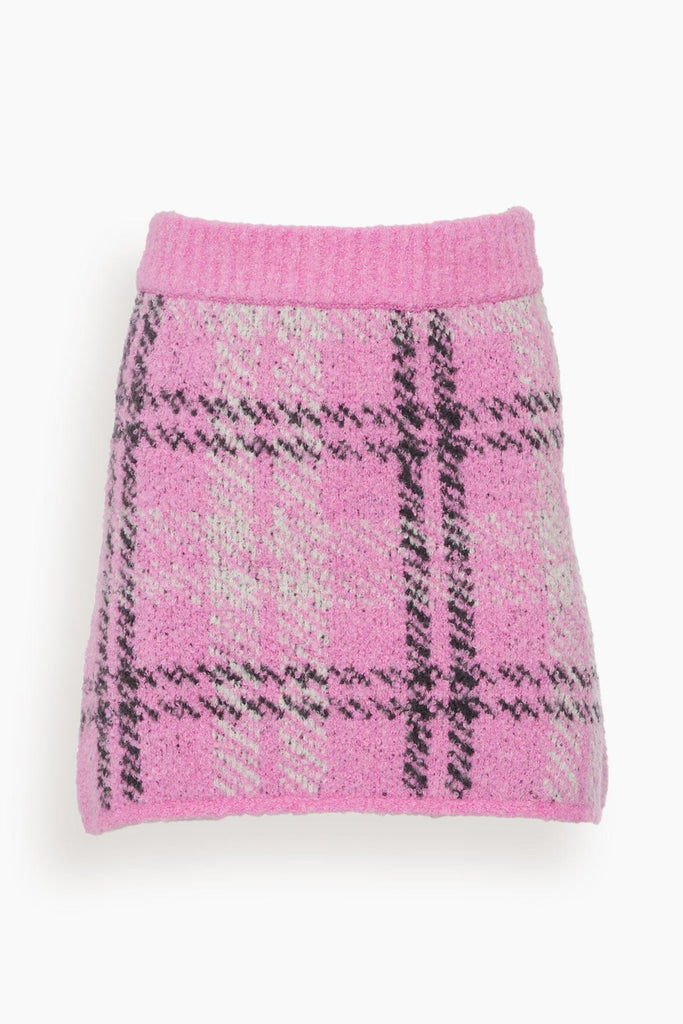 Susan Boucle Mini Skirt in Pink Check