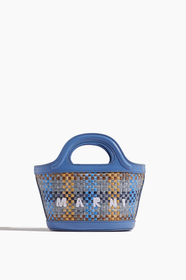 Marni Handbags Cross Body Bags Tropicalia Micro Bag in Blue/Brown/Opal