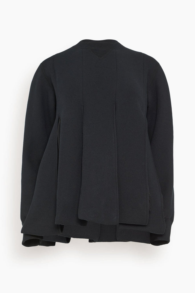 Sacai Chiffon Mix Sponge Sweat Pullover in Black – Hampden
