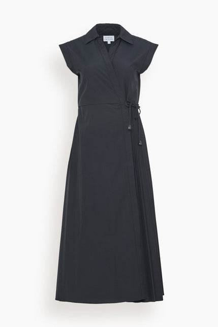 Tanya Taylor Casual Dresses Midi Shivon Dress in Black