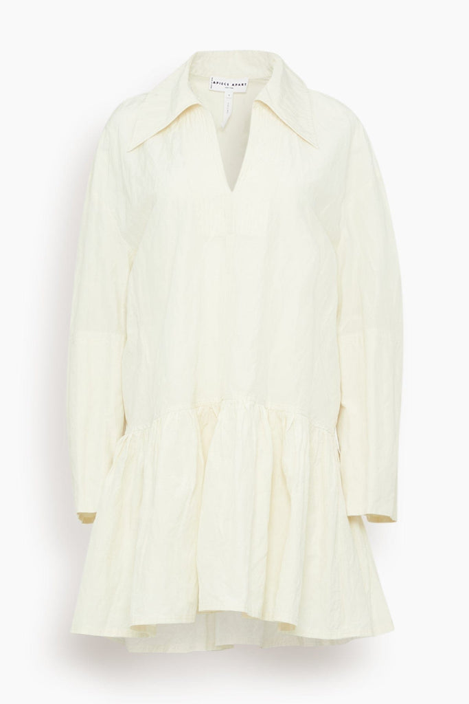 apiece apart mini dress Apiece Apart - Apiece Apart Romana Mini Dress in Cream S