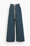 MM6 Maison Margiela Jeans Wide Leg Jean with Drawstring in Denim