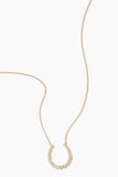 Vintage La Rose Necklaces Diamond Bezel Horseshoe Necklace in 14k Yellow Gold