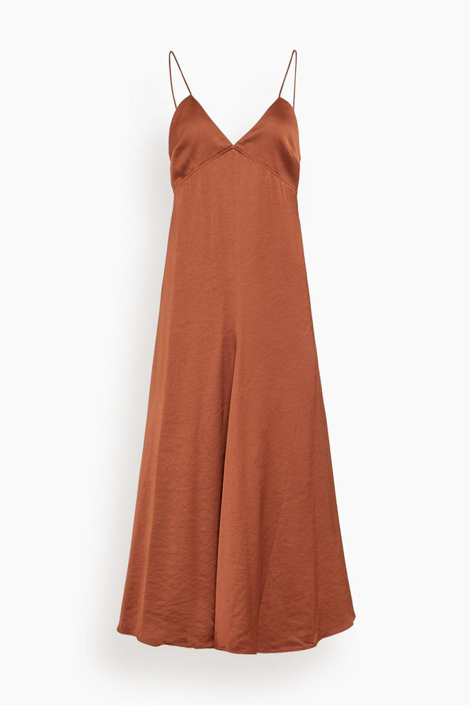 orange slip dress Saint Art - Saint Art Fallon Open Back Slip Dress in Rust XXS
