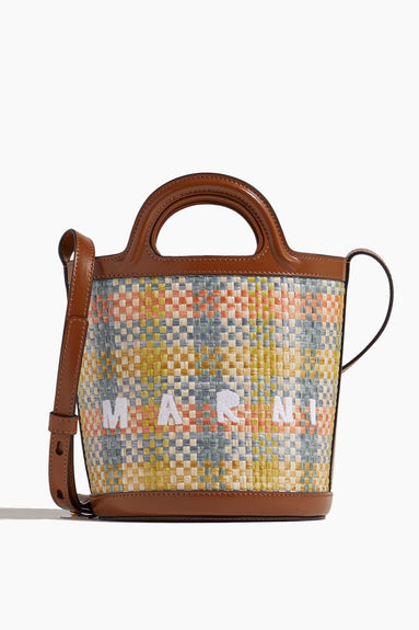 Marni Handbags Cross Body Bags Tropicalia Small Bucket Bag in Lemon/Apricot/Moca