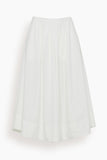 Forte Forte Skirts Cotton Poplin Elasticated Skirt in White