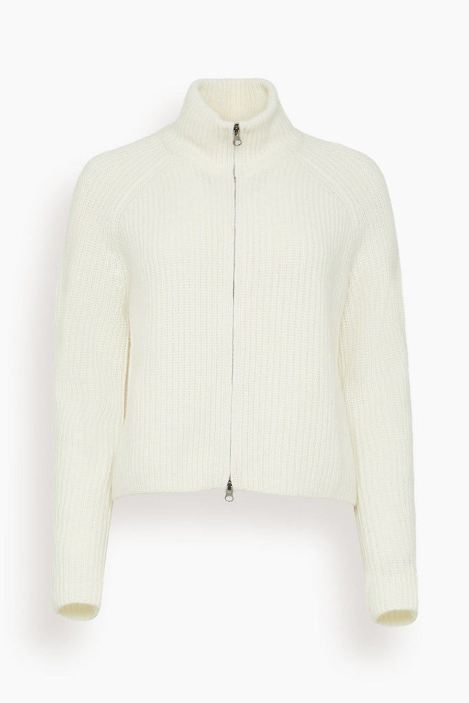 Lisa Yang Sadie Zip Cardigan in Cream – Hampden Clothing