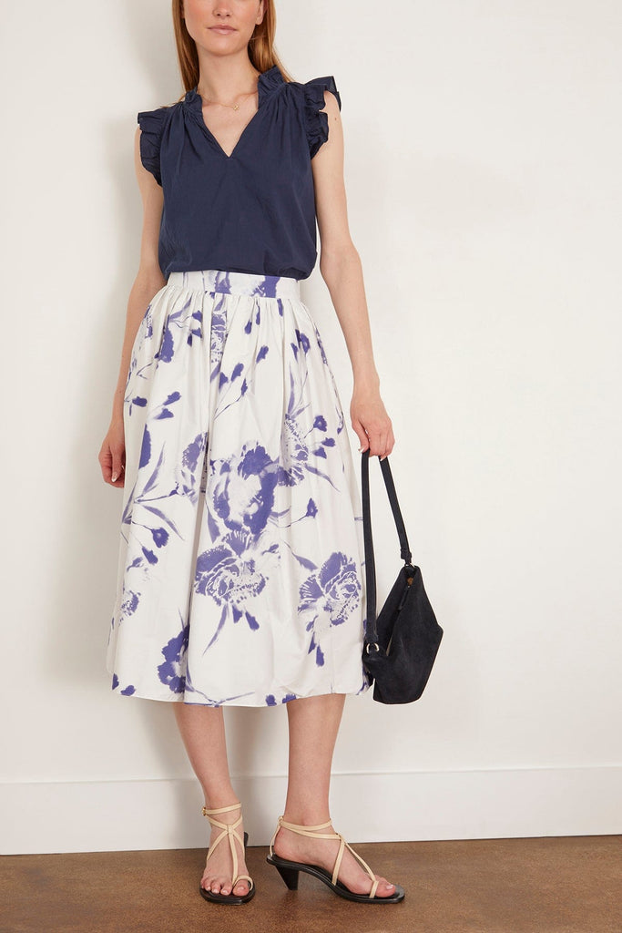 スカート ERDEM Woman Skirt Cream SS25S901RWCFTS CARNATION CYANOTYPE ERDEM: Skirt woman - Cream | Erdem skirt SS25S901RWCFTS