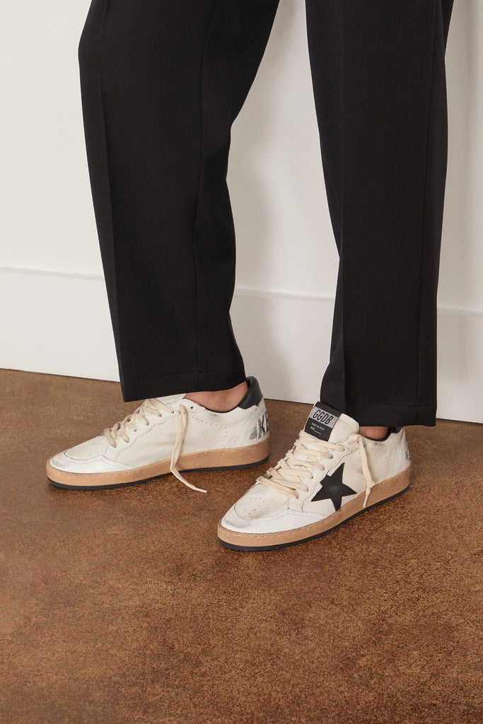 ★Golden Goose★ Ball Star Black Tab Sneakers White GWF00117 Women's Ball Star in nappa with black star and black heel tab
