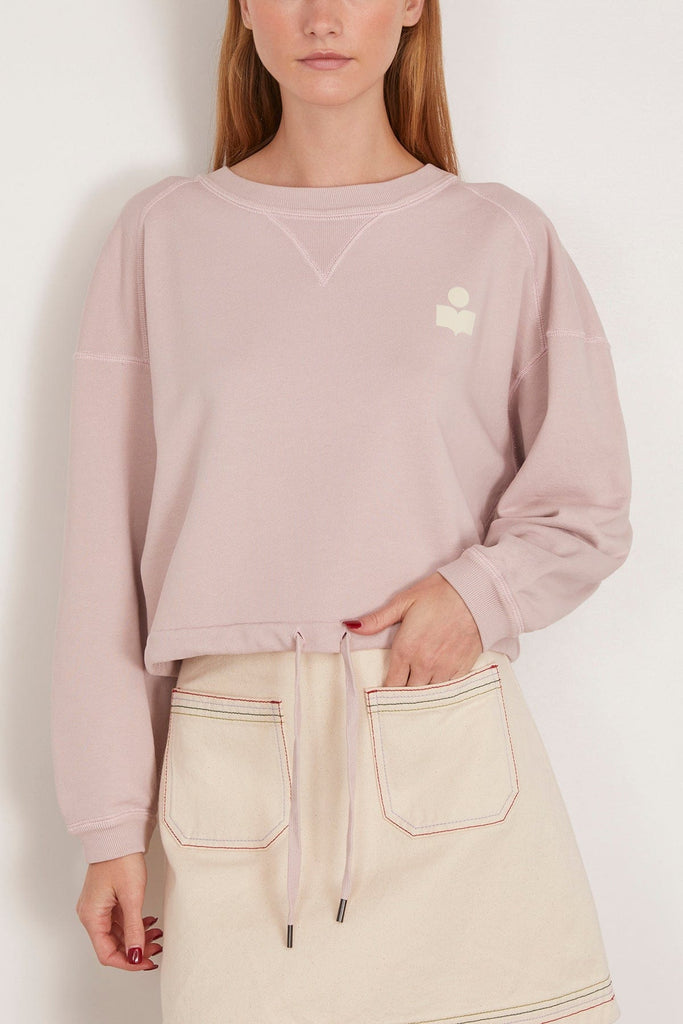Isabel Marant Etoile Margo Sweatshirt in Light Pink/Ecru  display picture 3