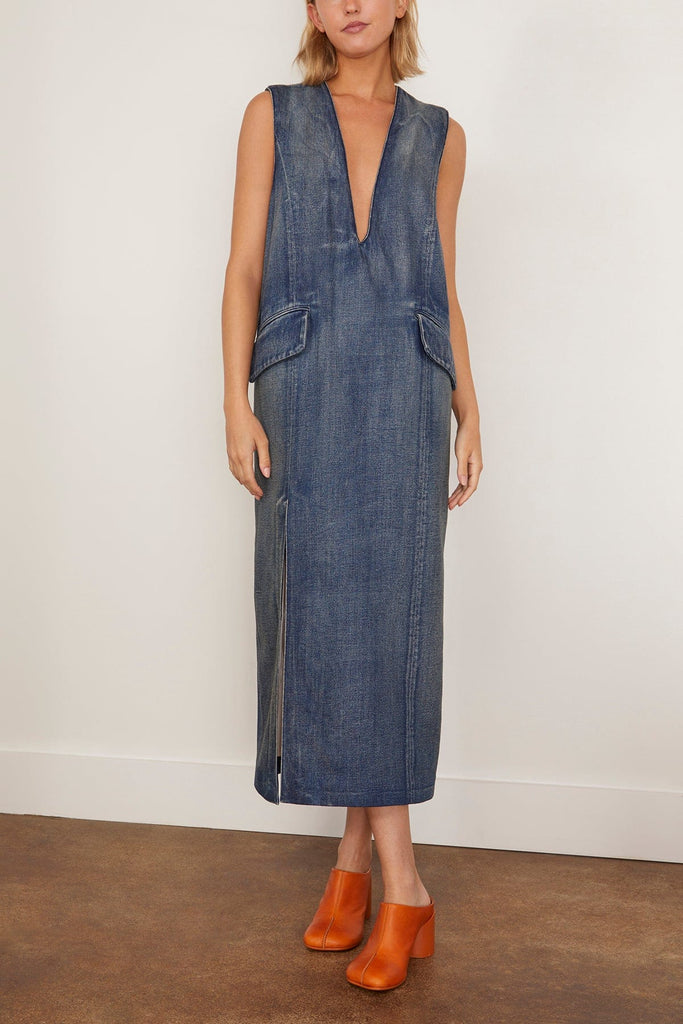 【MM6 MAISON MARGIELA】デニムドレス ロング ※送料込 MM6 Maison Margiela Maxi Dress in Denim Blue – Hampden Clothing