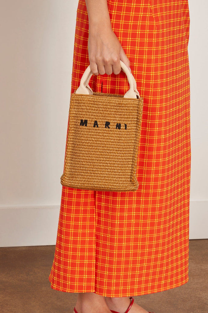 ☆MARNI☆LARGE RAFFIA E-W Tote 2wayバッグ RAW SIENNA/NATURAL Marni Raffia Mini Tote Bag in Raw Sienna/Natural – Hampden
