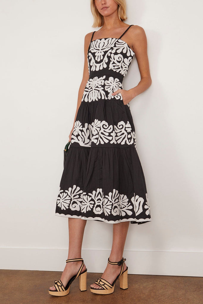SEA Agathe Applique Tank Dress in Black – Hampden Clothing