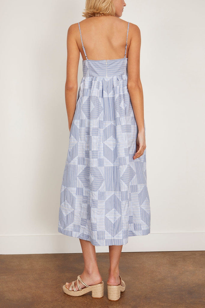 【Sea New York】Helmiストライプ チュニック シャツドレス SEA Helmi Striped Shirting Midi Dress in Blue – Hampden Clothing