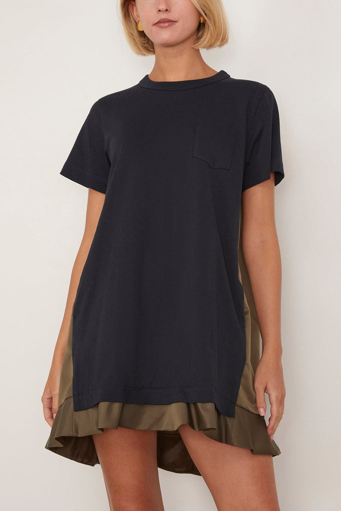 ワンピース sacai Cotton Poplin x Nylon Twill Dress Cotton Poplin x Nylon Twill Dress | sacai Official Store サカイ