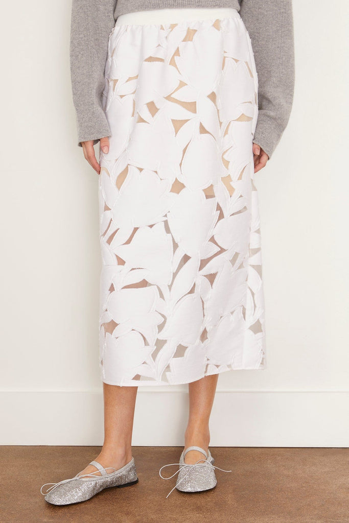 Tibi Adelle Fil Coupe Pencil Skirt in Optic White – Hampden