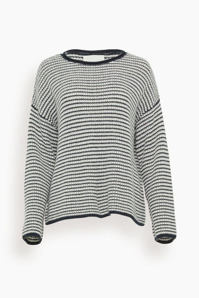 Lisa Yang Felicity in Ink/Cream Sweater Clothing Stripe Hampden –